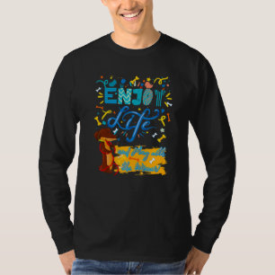 DACHSHUND PET FUNNY WIENER DOG ENJOY LIFE POSITIV T-Shirt
