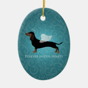 Dachshund - Pet Loss Memorial Design Ceramic Tree Decoration