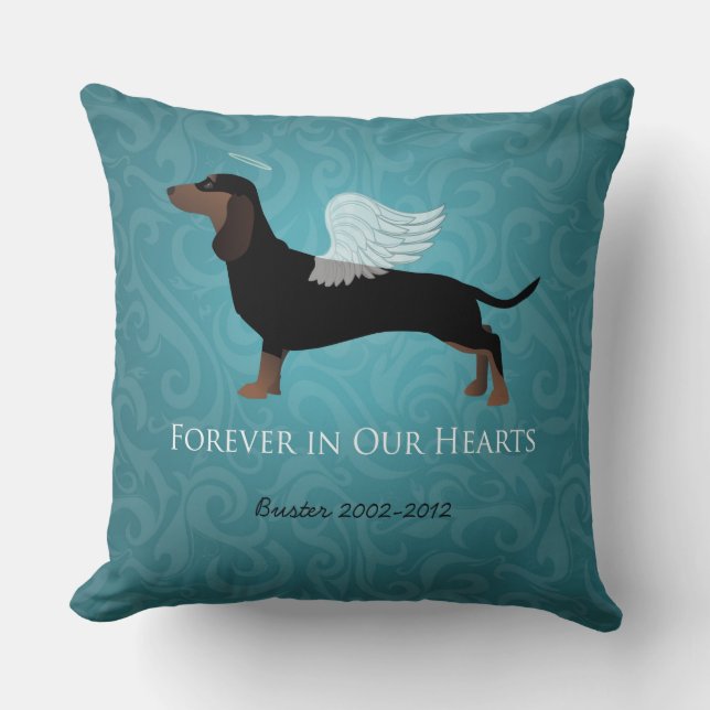 Dachshund - Pet Loss Memorial Design Cushion (Front)