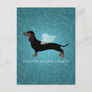 Dachshund - Pet Loss Memorial Design Postcard