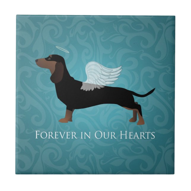 Dachshund - Pet Loss Memorial Design Tile (Front)