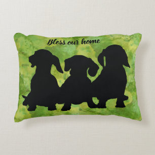 Dachshund Pillow Silhouette House Warming Gift