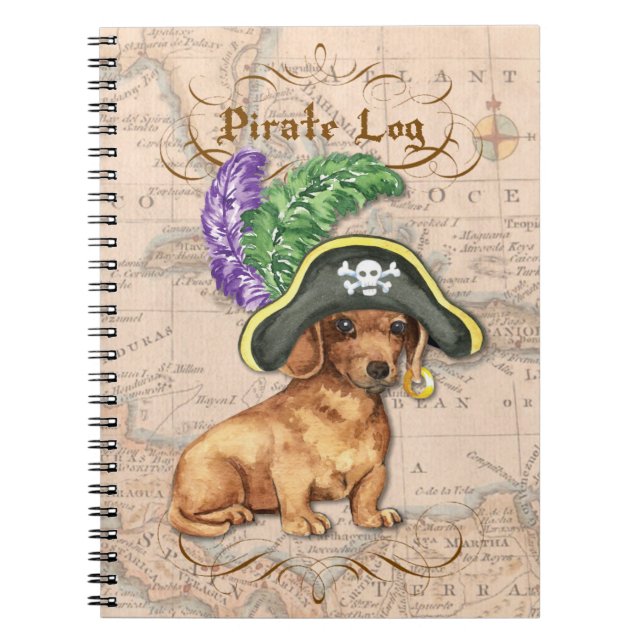 Dachshund Pirate Notebook (Front)