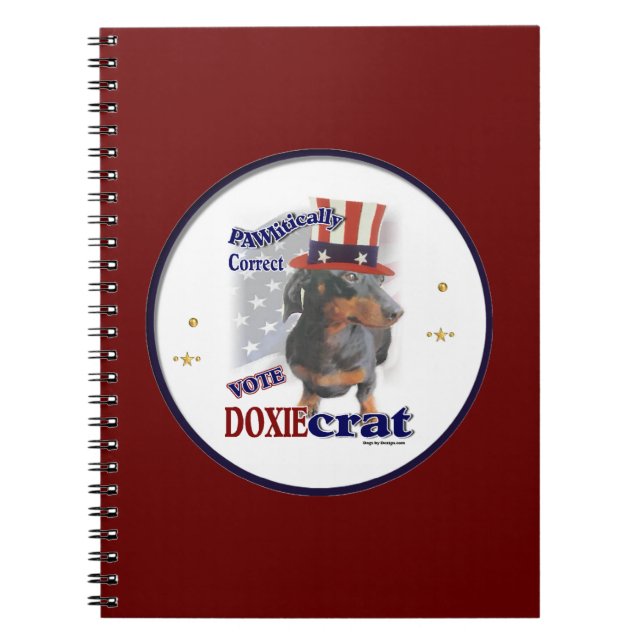 Dachshund Political Humour Notebook (Front)