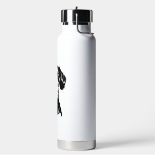 Dachshund Portrait  Minimalist Apparel Water Bottle