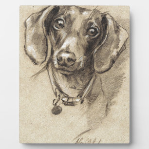 Dachshund portrait plaque