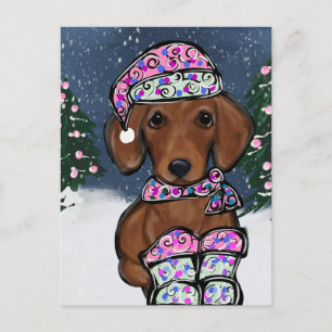 Dachshund    postcard