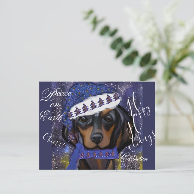 Dachshund  postcard (Standing Front)