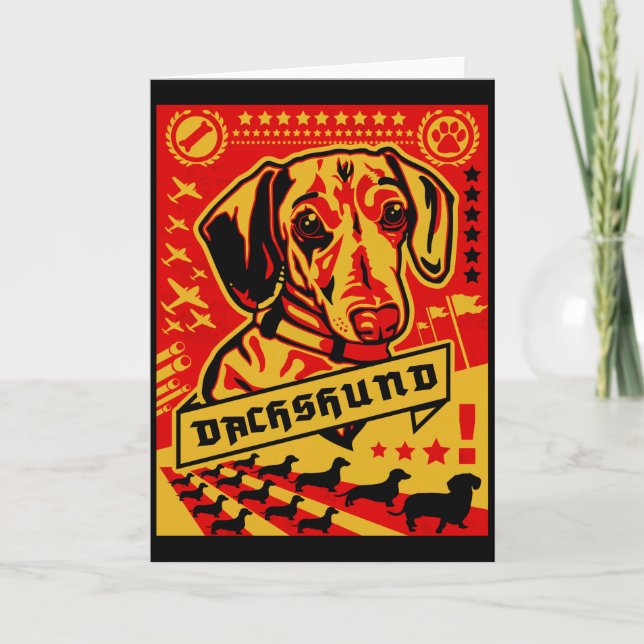 Dachshund Propaganda Card (Front)