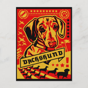 Dachshund Propaganda Postcard