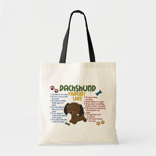 Dachshund Property Laws 4 Tote Bag (Front)