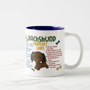 Dachshund Property Laws 4 Two-Tone Coffee Mug