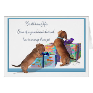 Dachshund Puppies with an important message