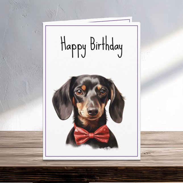 Dachshund Puppy Dog Birthday Card (Creator Uploaded)