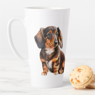 Dachshund Puppy Dog Doxy Weiner Dog Puppy Latte Mug