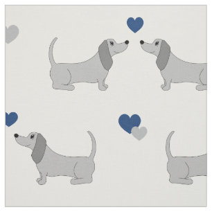 Dachshund Puppy Dog Fabric