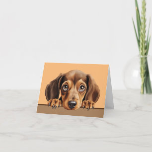 Dachshund Puppy Dog Pet Notecard or Thank you Card