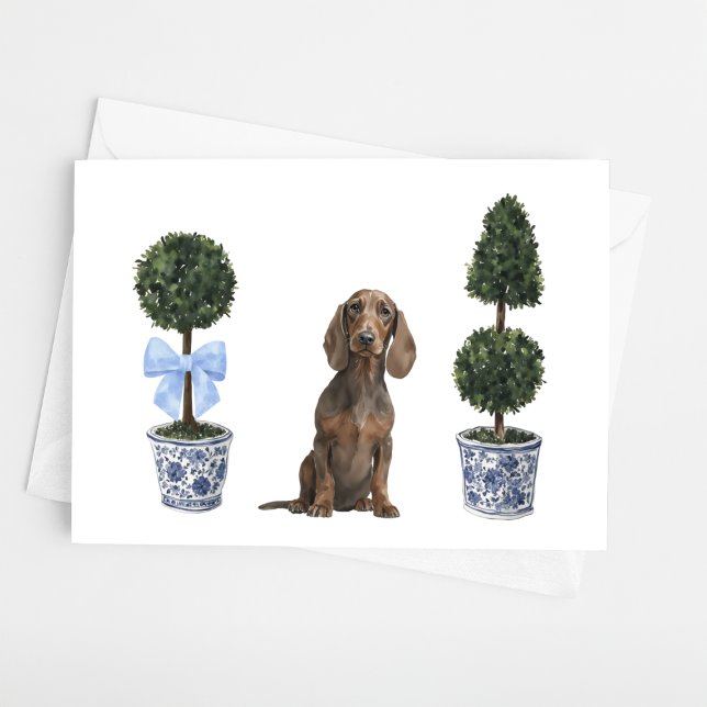 Dachshund Puppy Dog Waterolor Card (Creator Uploaded)