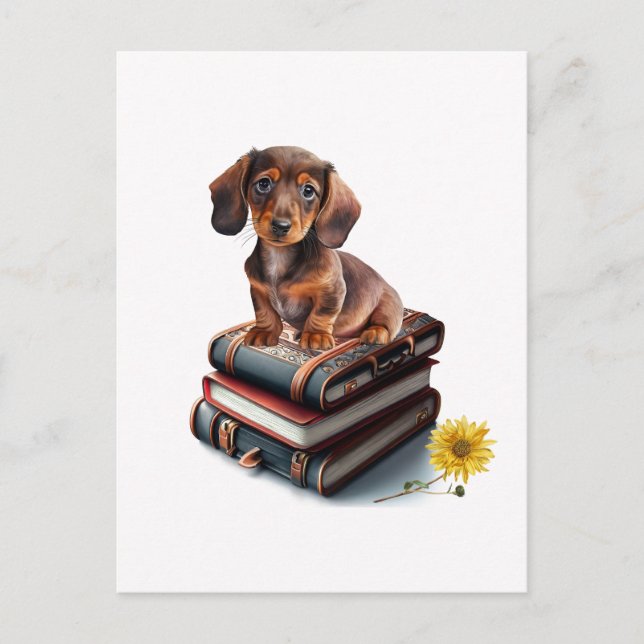 Dachshund Puppy Postcard (Front)