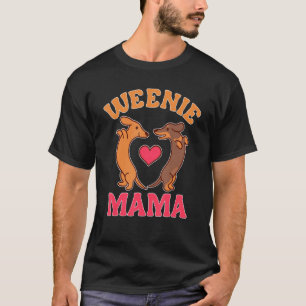 Dachshund Pyjamas For Women Weenie Mama Pet Mum Wi T-Shirt