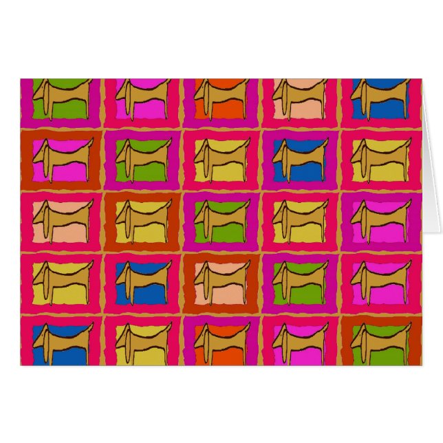 Dachshund Quilt Tiled Dogs (Front Horizontal)