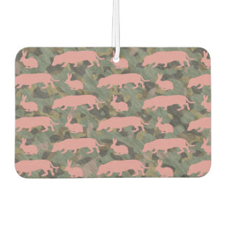 Dachshund & Rabbit Camo Car Air Freshener