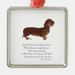 Dachshund Rainbow Bridge Metal Tree Decoration