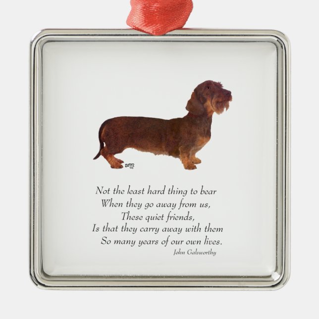 Dachshund Rainbow Bridge Metal Tree Decoration (Front)