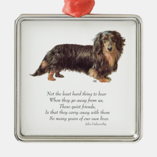 Dachshund Rainbow Bridge Metal Tree Decoration