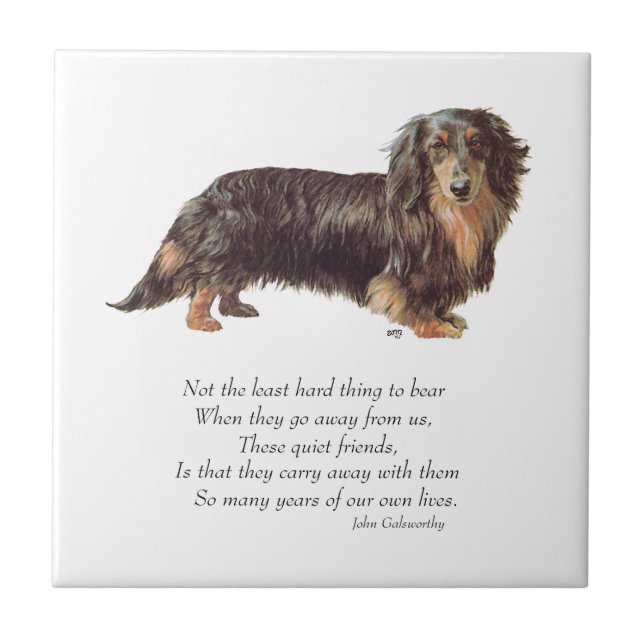 Dachshund Rainbow Bridge Tile (Front)