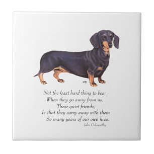 Dachshund Rainbow Bridge Tile