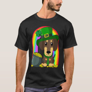 Dachshund Rainbow Irish C St Patrick Day Dog T-Shirt