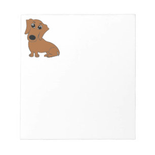 dachshund red cartoon notepad