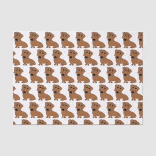 dachshund red cartoon tissue paper