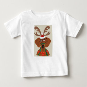Dachshund Reindeer Baby T-Shirt