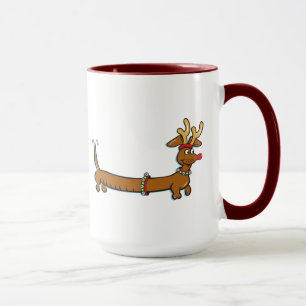 Dachshund Reindeer Mug
