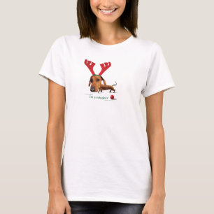 Dachshund Reindeer T-Shirt