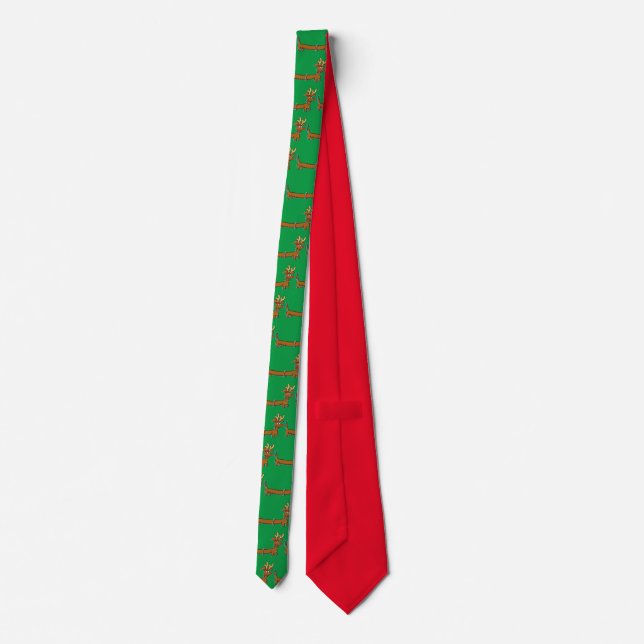 Dachshund Reindeer Tie (Back)