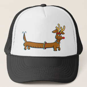 Dachshund Reindeer Trucker Hat