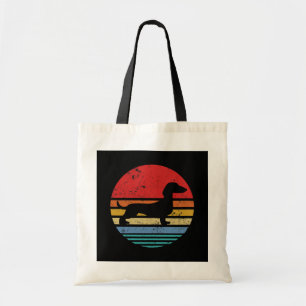 Dachshund Retro Sunset Dog Daschund Classic Tote Bag