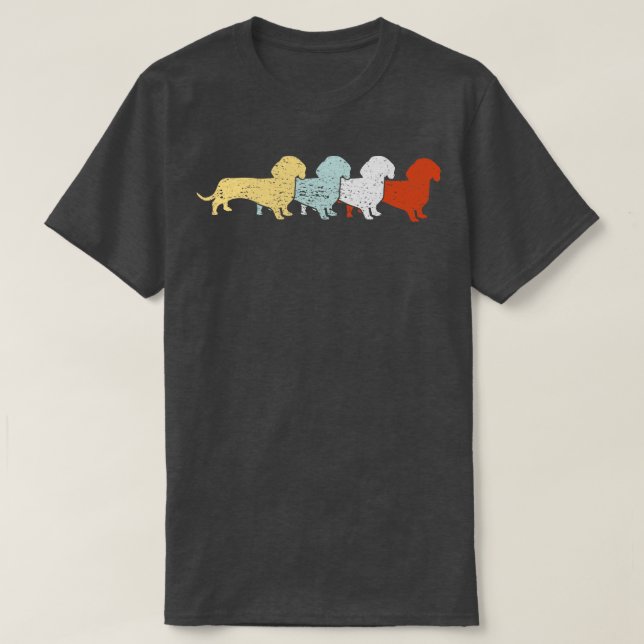Dachshund Retro Vintage 3 T-Shirt (Design Front)