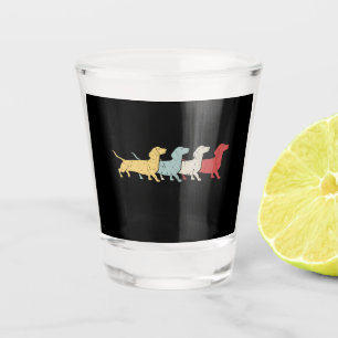 Dachshund Retro Vintage Shot Glass