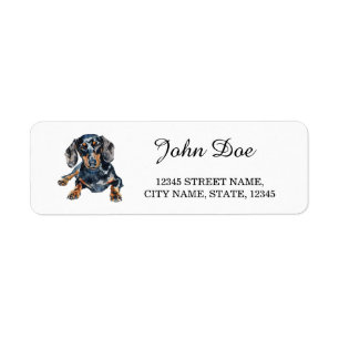 Dachshund Return Address Label