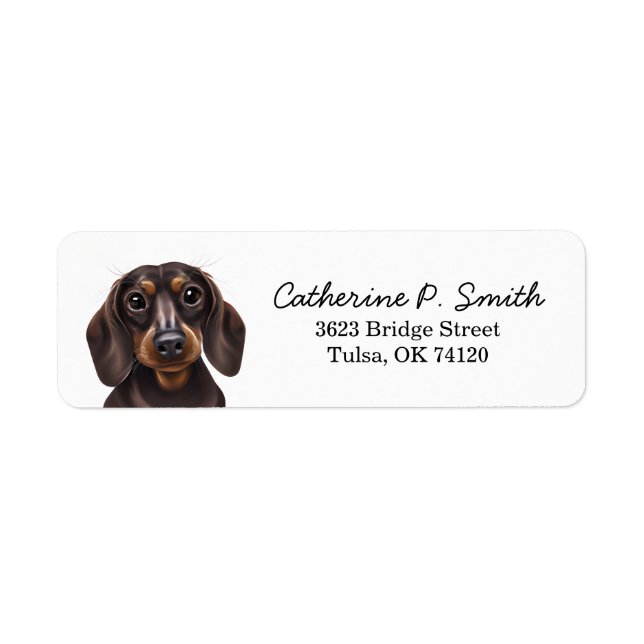 Dachshund Return Address Label (Front)