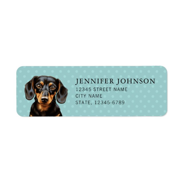 Dachshund Return Address Label (Front)