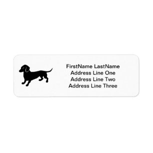 Dachshund Return Address Label