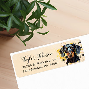 Dachshund Return Address Label
