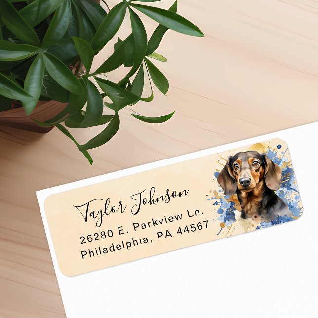 Dachshund Return Address Label (Creator Uploaded)