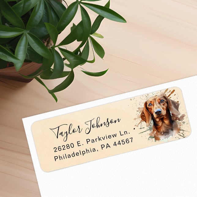 Dachshund Return Address Label (Creator Uploaded)