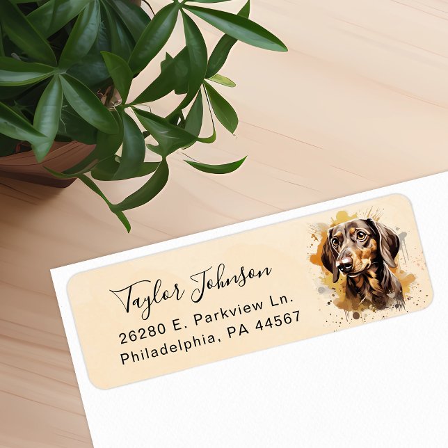 Dachshund Return Address Label (Creator Uploaded)